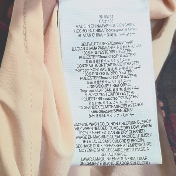 BCBGMAXAZRIA Amber Strapless Floral Print Sheer Contrast Gown | Size 2 - Picture 16 of 17